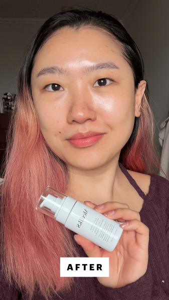 Han after applying the Medik8 ExoPDRN Prismatic  Pro Concentrate